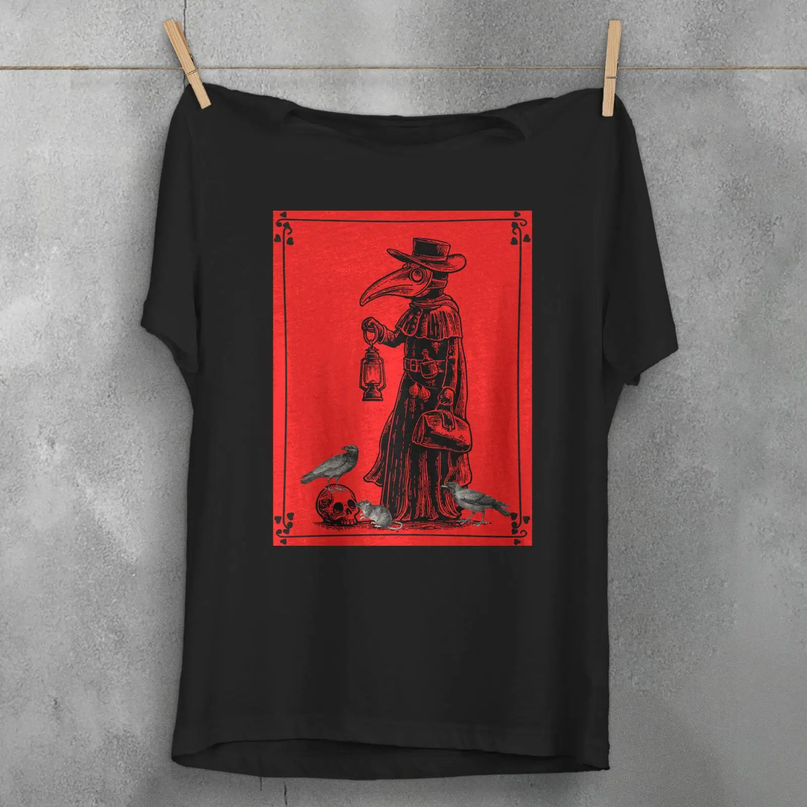 Men'S Fashion History - T-shirt Plague Doctor, style gothique, crâne,