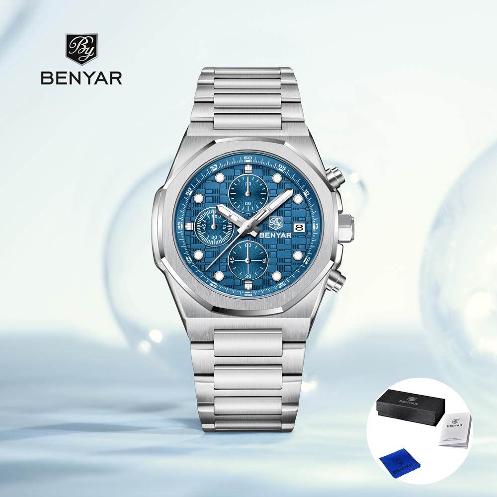 Fashion Mens Watches - BENYAR – montre-bracelet à Quartz pour