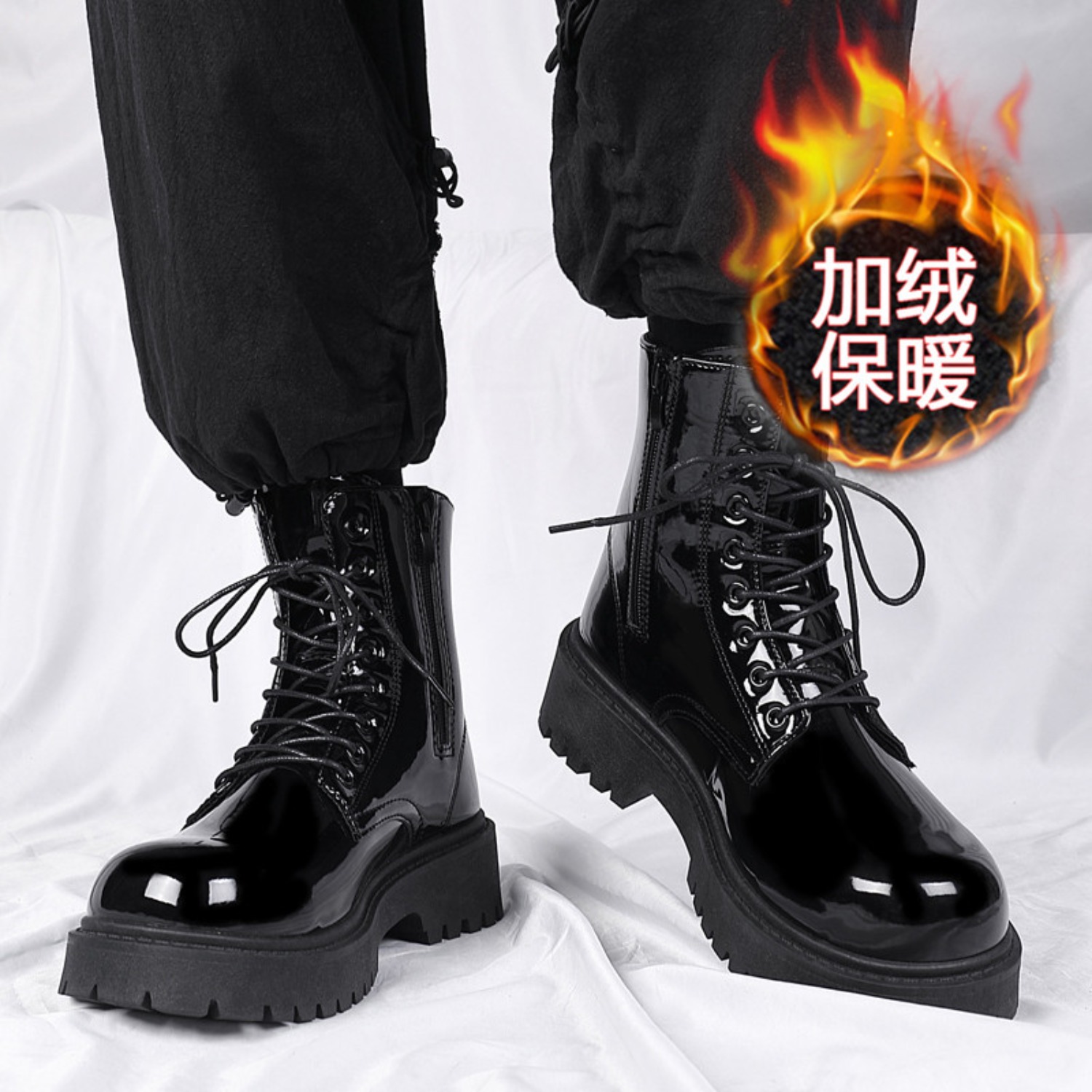 Fashion Men'S Boots - Bottes hautes en peluche chaude pour