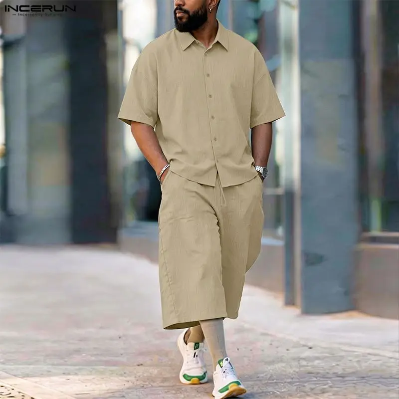 Men'S Fashion For 2026 - Ensembles Homme INCERUN – Chemise à