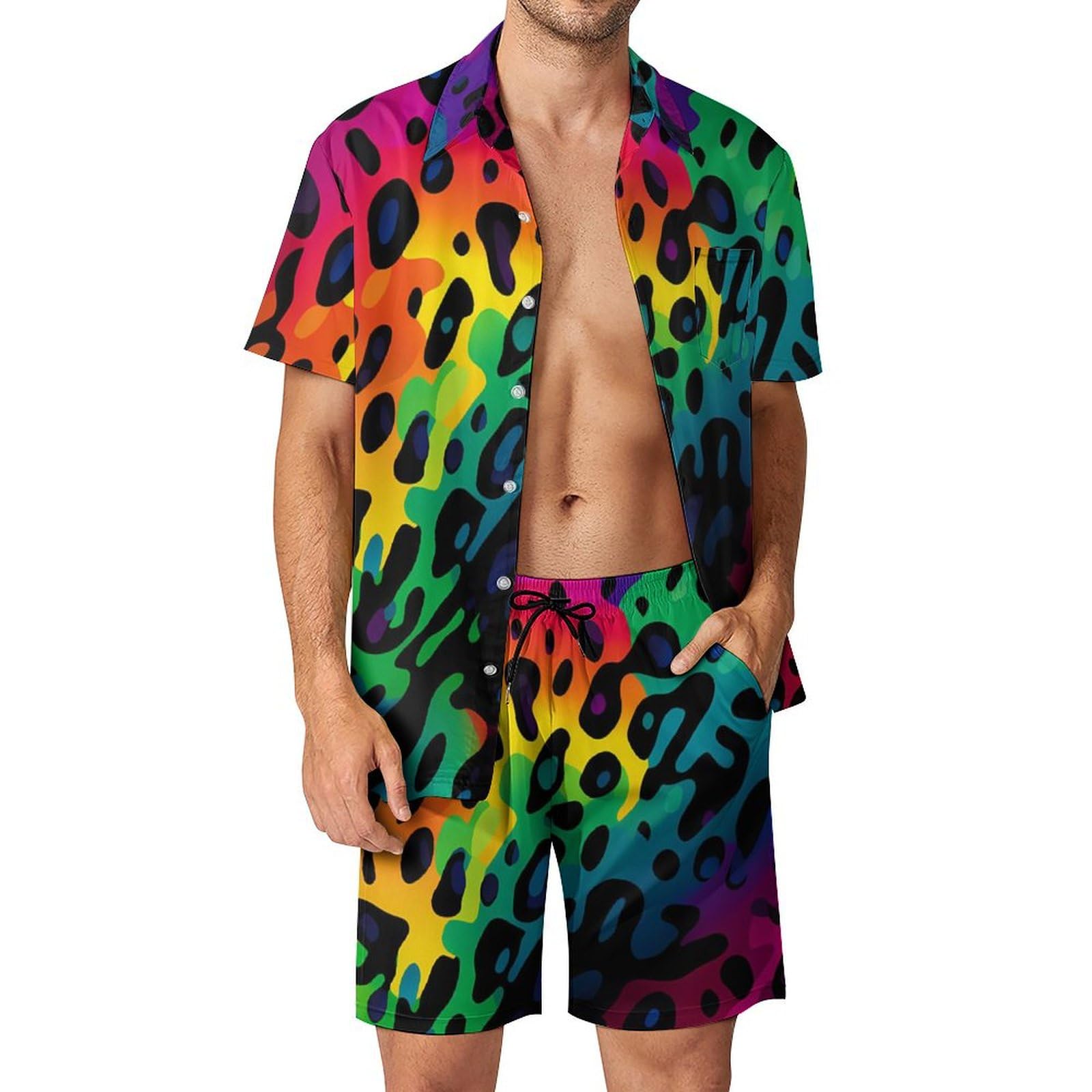 Men'S Fashion Rules - Ensemble chemise et short pour homme,