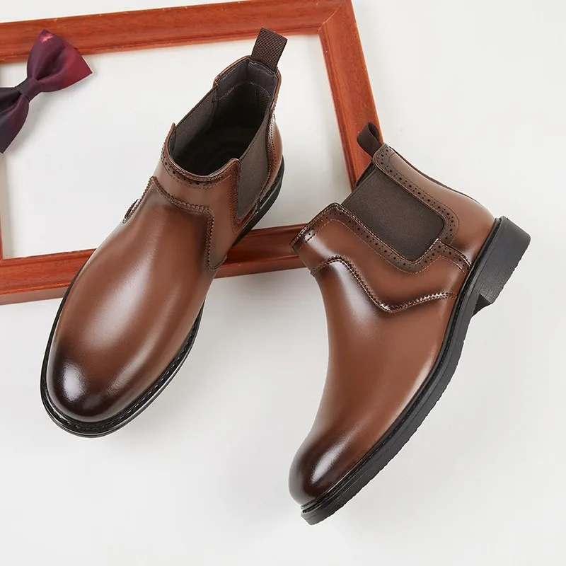 Men Fashion Vintage - Bottes Oxford en cuir Vintage pour