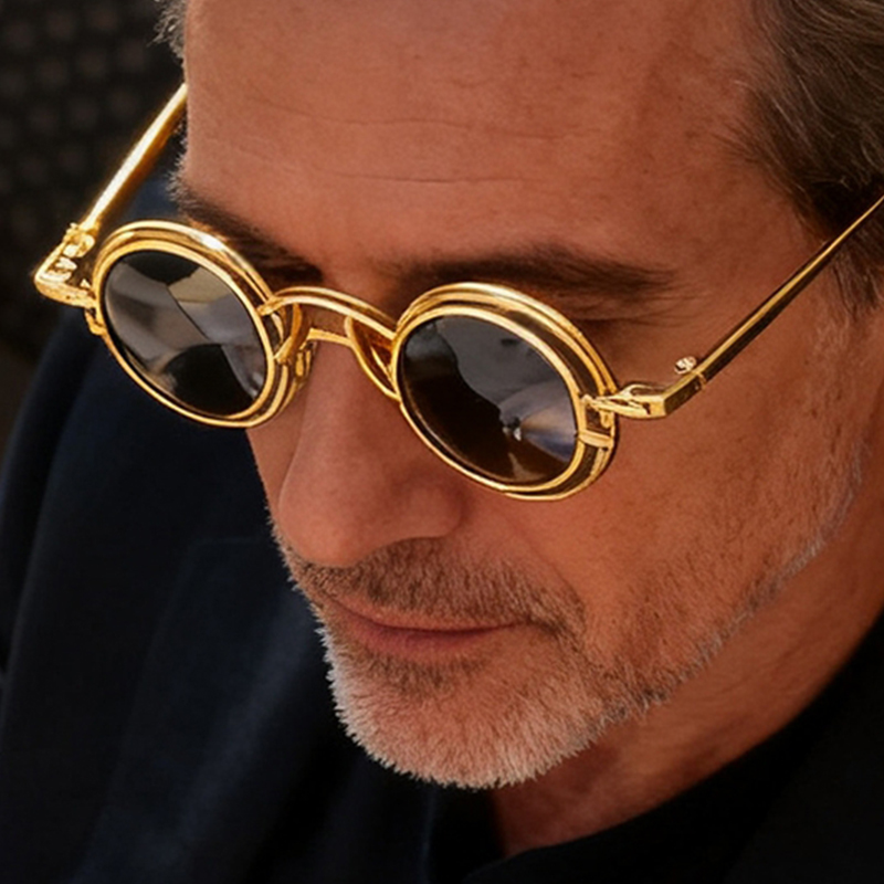 Fashion Men Vogue - Lunettes de soleil Punk rotative en