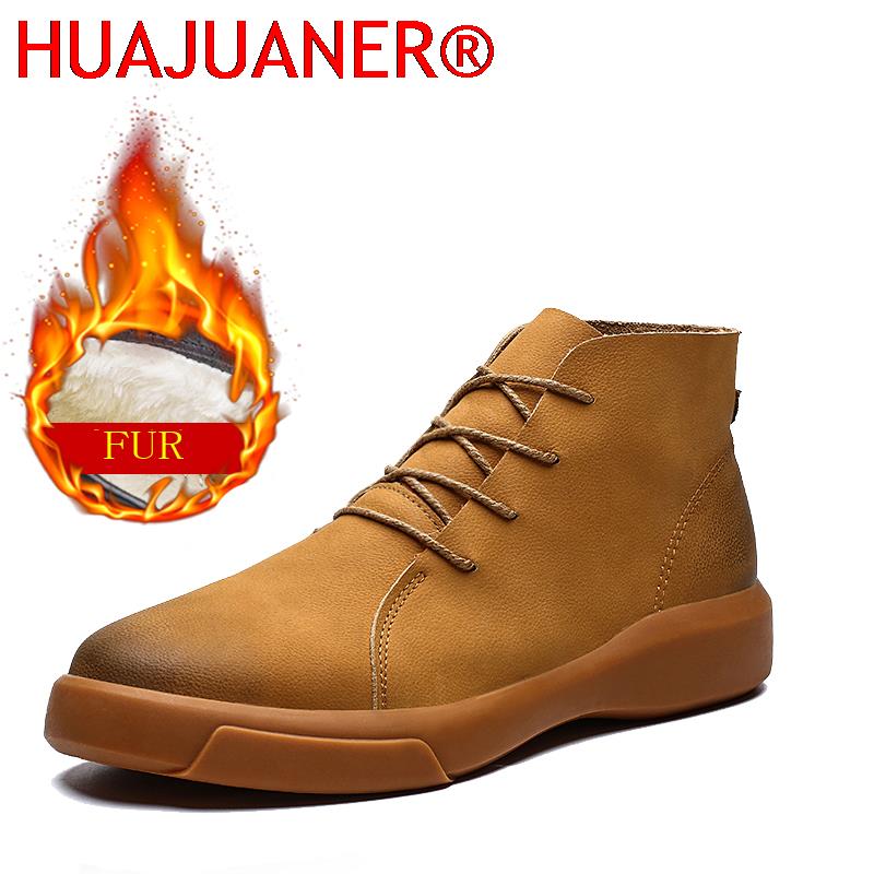 Men Fashion Vintage - Bottes Chelsea pour hommes en fourrure