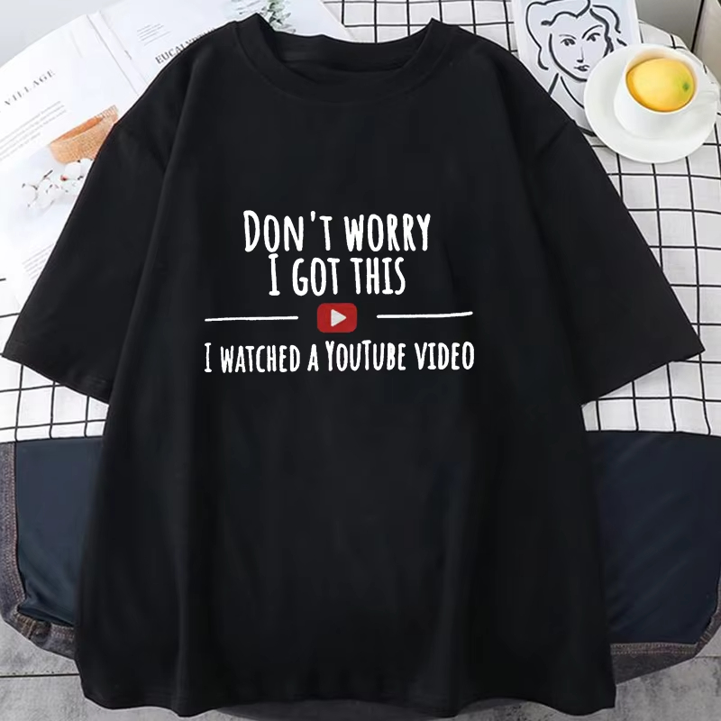 T-shirt imprimé drôle pour fem - Men'S Fashion Youtube avis et prix