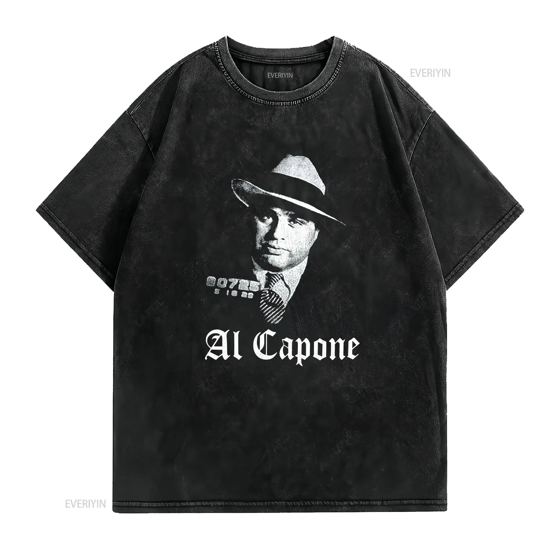 T-shirt en coton noir à col ro - Mens Fashion In The 2000S avis et prix