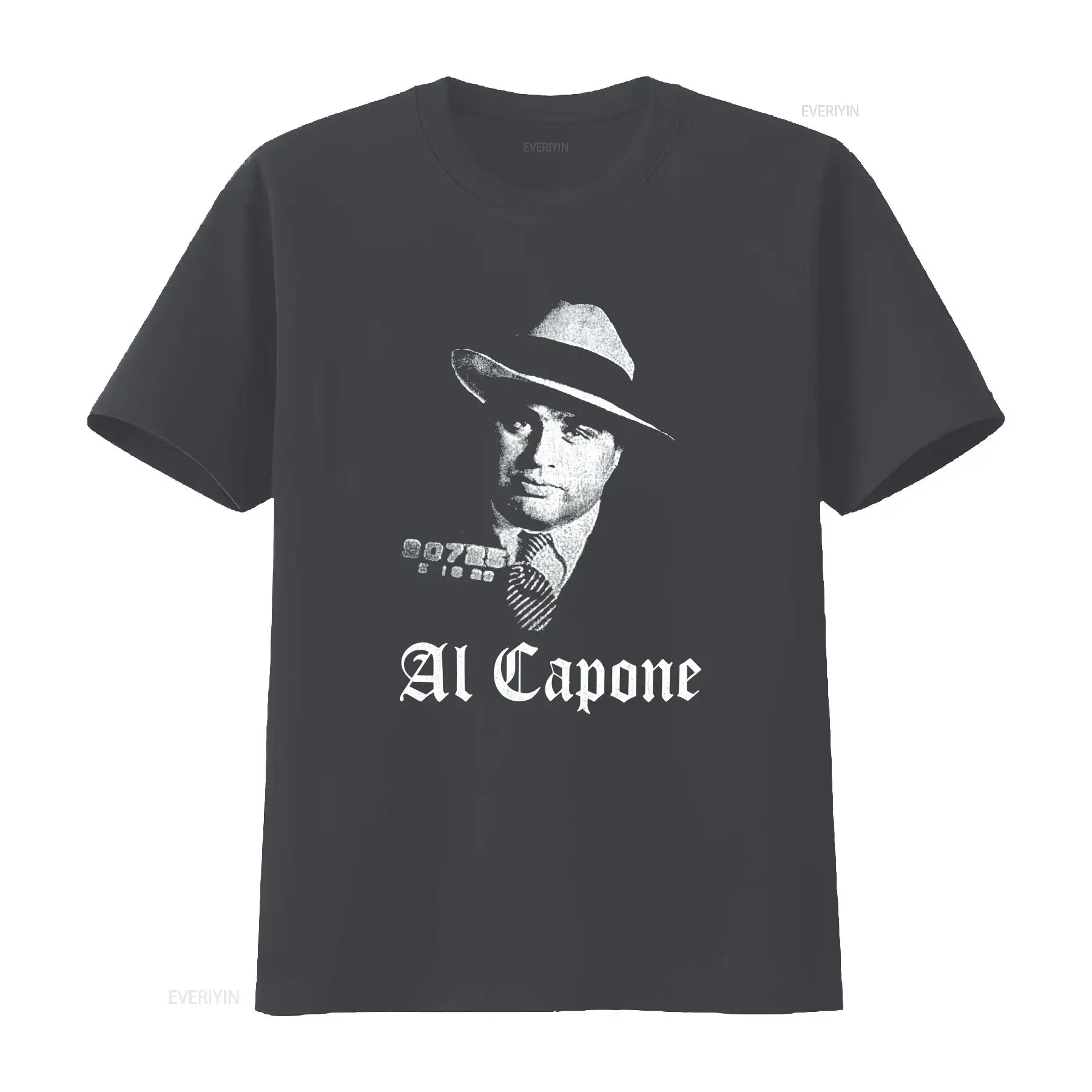 T-shirt en coton noir à col ro - Mens Fashion In The 2000S avis et prix