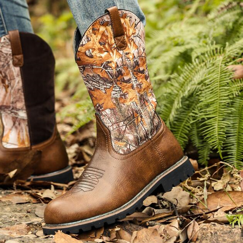Bottes de cowboy à enfiler pou - Men Fashion Vintage avis et prix