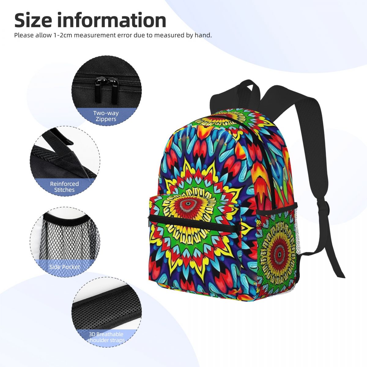 Vibrant Trippy Mandala années  - Men'S Fashion 1960S avis et prix