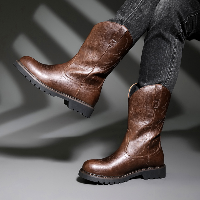 Mode hommes bottes De Cowboy n - Men Fashion Vintage avis et prix