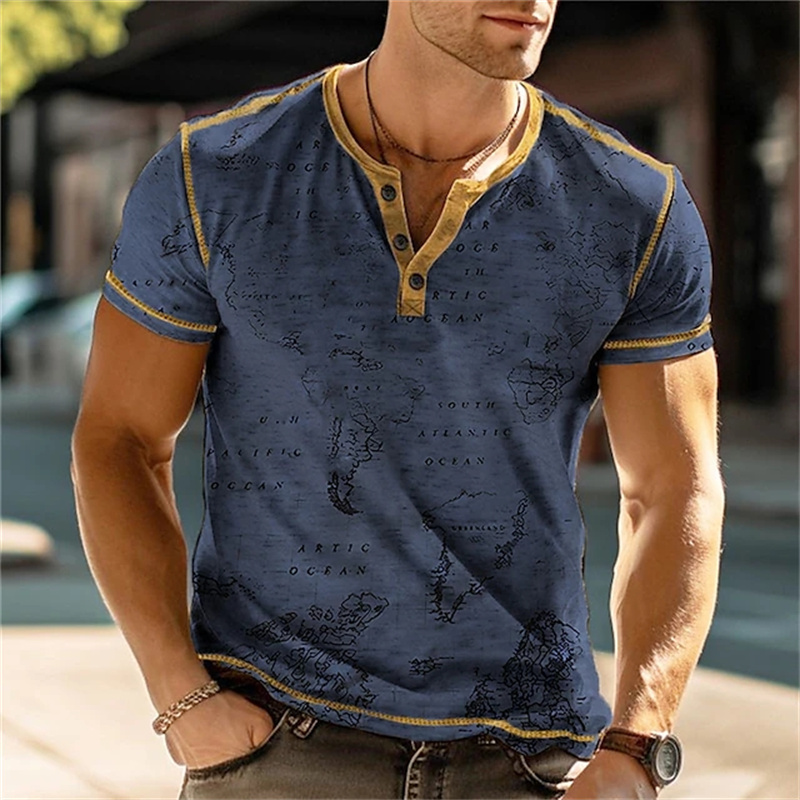 Chemises Henry pour hommes, t- - Men Fashion Vintage avis et prix