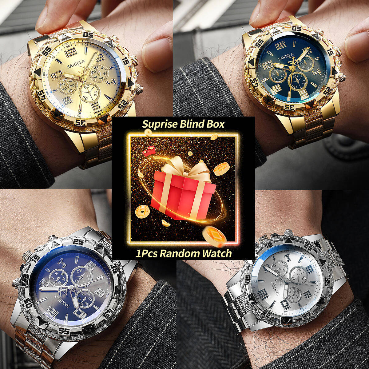 Montre mystère Surprise pour h - Fashion Mens Watches avis et prix