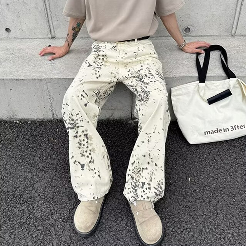 Jeans baggy léopard blanc pour - Mens Fashion In The 2000S avis et prix