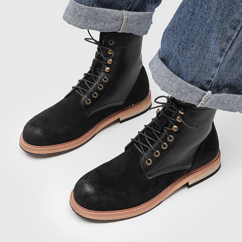 Bottes en cuir originales de s - Men Fashion Vintage avis et prix