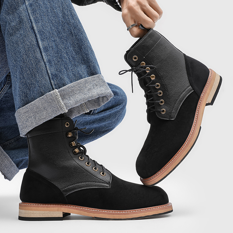 Bottes en cuir originales de s - Men Fashion Vintage avis et prix