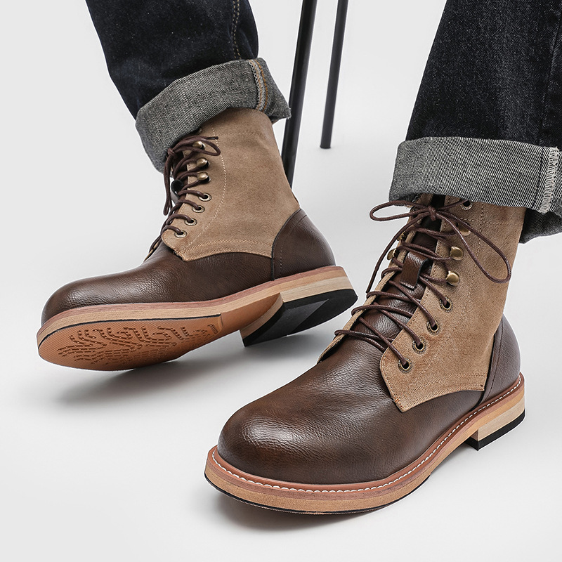 Bottes en cuir originales de s - Men Fashion Vintage avis et prix